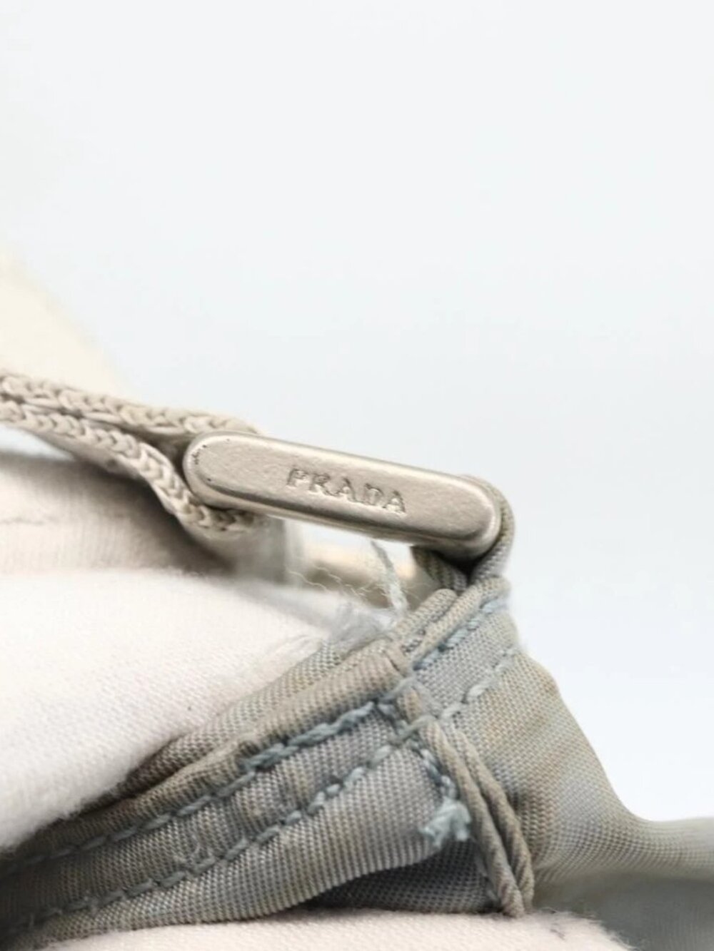 PRADA Shoulder Bag Nylon Gray Silver Auth - Picture 16 of 16
